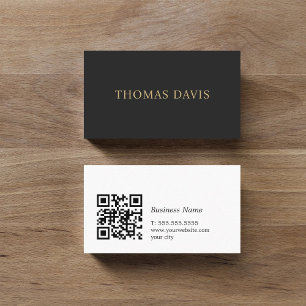 Minimalist Elegant QR Code Consultant Business Card