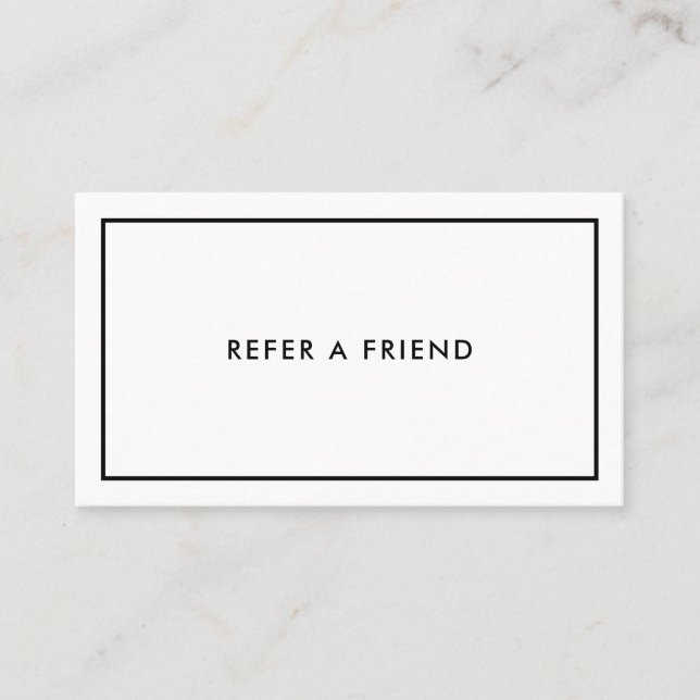 Minimalist Elegant Referral Card (Front)