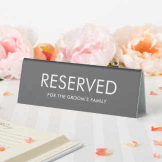 Minimalist Elegant Reserved Table Tent Sign 