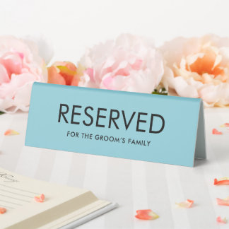 Minimalist Elegant Reserved Table Tent Sign 