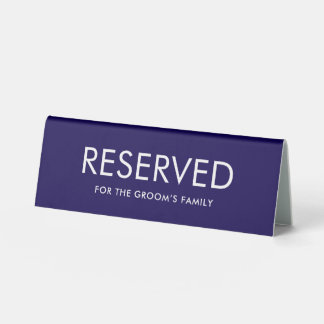 Minimalist Elegant Reserved Table Tent Sign