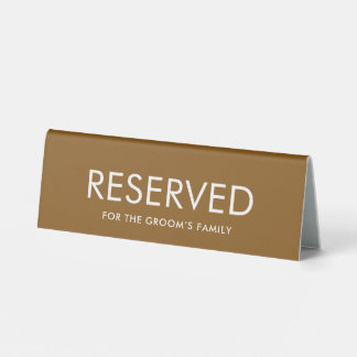 Minimalist Elegant Reserved Table Tent Sign