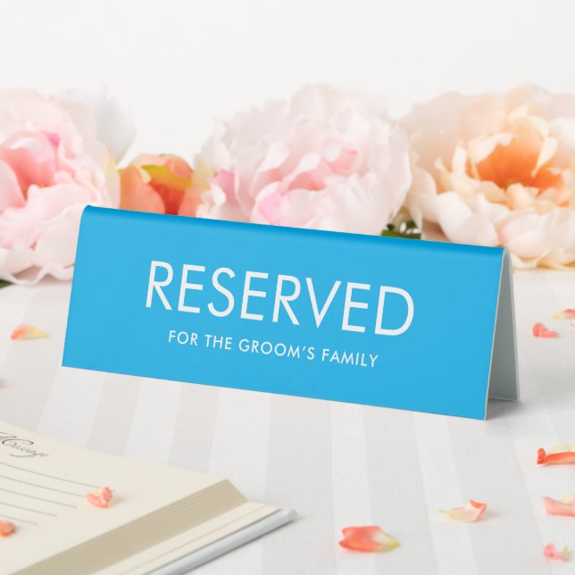 Minimalist Elegant Reserved Table Tent Sign (In SItu (Wedding))