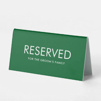 Minimalist Elegant Reserved Table Tent Sign 
