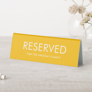 Minimalist Elegant Reserved Table Tent Sign 