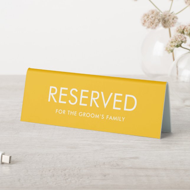 Minimalist Elegant Reserved Table Tent Sign  (In SItu (Table))