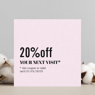 Minimalist Elegant Rose White Beauty Coupon
