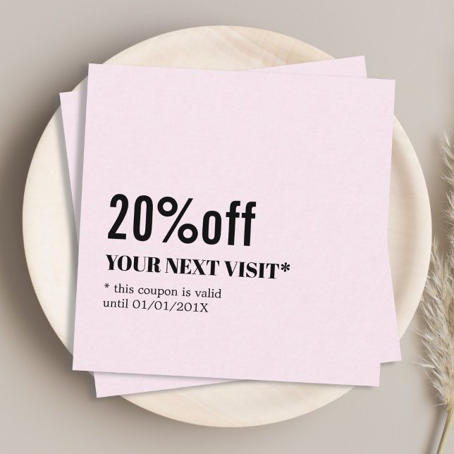 Minimalist Elegant Rose White Beauty Coupon (Creator Uploaded)