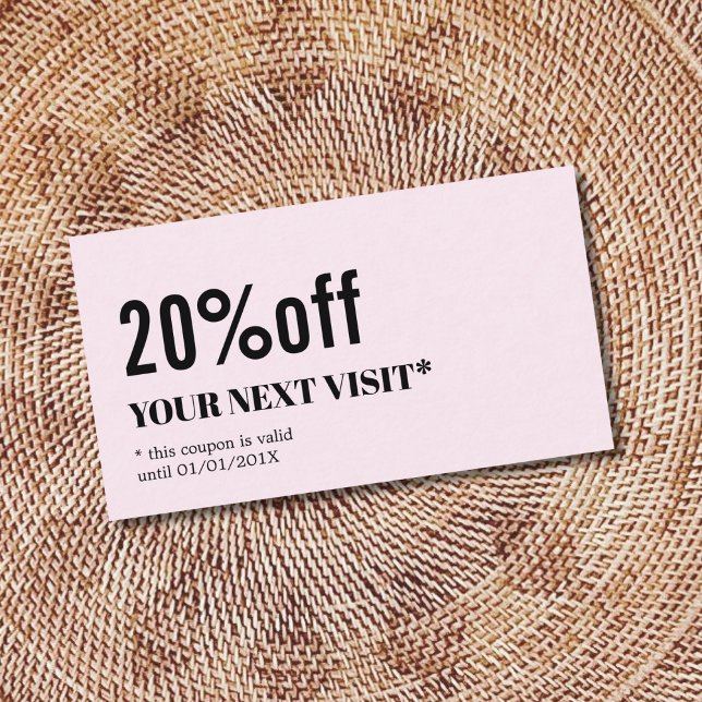 Minimalist Elegant Rose White Beauty Coupon (Creator Uploaded)