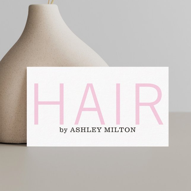 Minimalist Elegant Rose White Hair Stylist Business Card (Creator Uploaded)