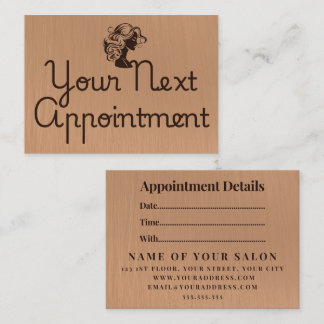 Minimalist Elegant Salon Appointment Card
