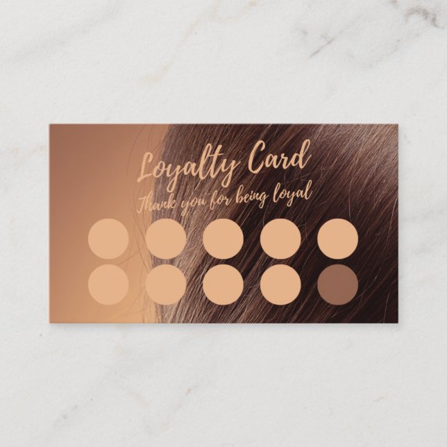 Minimalist Elegant Salon & Barbershop Loyalty Card (Front)