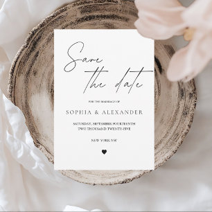 Minimalist Elegant Save the Date Card