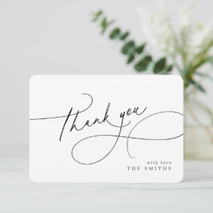 Minimalist Elegant Script Christmas Thank You