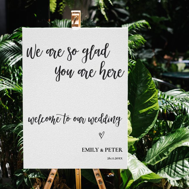 Minimalist Elegant Script welcome To Our Wedding Poster (Creator Uploaded)
