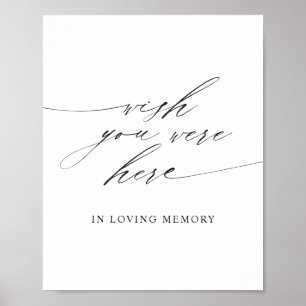Minimalist Elegant Script Wish You Were Here Sign