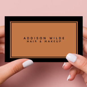 Minimalist Elegant Simple Black Copper Modern Business Card