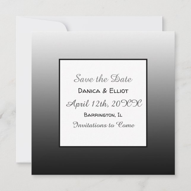 Minimalist Elegant Simple Heart Photo Wedding Save The Date (Front)