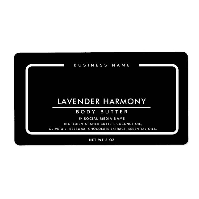 Minimalist elegant simple modern black white (Front)