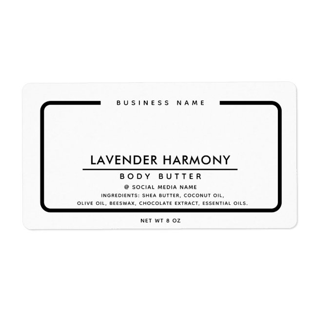 Minimalist elegant simple modern black white (Front)