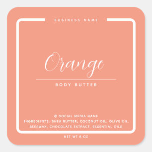 Minimalist elegant simple modern wraparound  square sticker