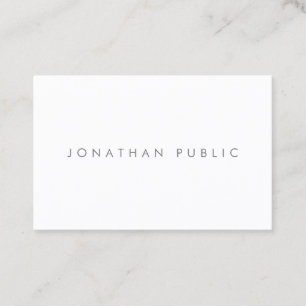 Minimalist Elegant Simple Plain Unique Promotional Business Card