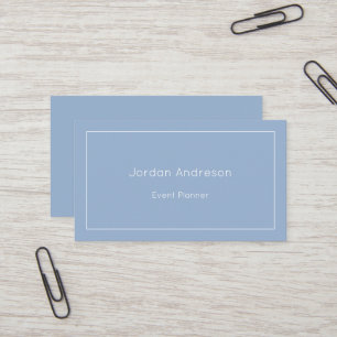 Minimalist Elegant Sky Blue Business Card