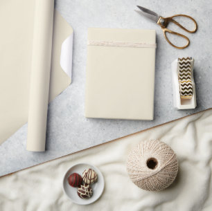 Minimalist Elegant Solid Pastel Linen White Wrapping Paper