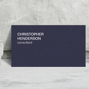 Minimalist Elegant Texture Blue Consultant Business Card