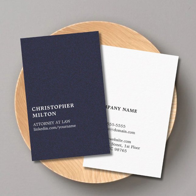 Minimalist Elegant Texture Blue Consultant Business Card (Creator Uploaded)