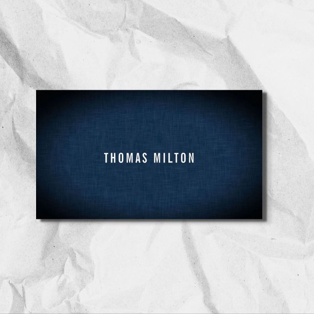 Minimalist Elegant Texture Blue Consultant Business Card (Creator Uploaded)