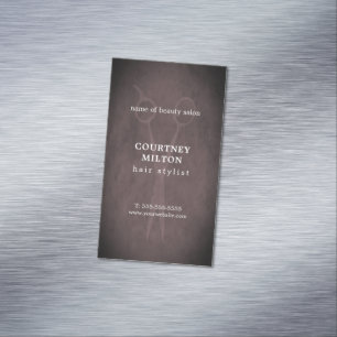 Minimalist Elegant Texture  Hair Stylist Magnetic Business Card