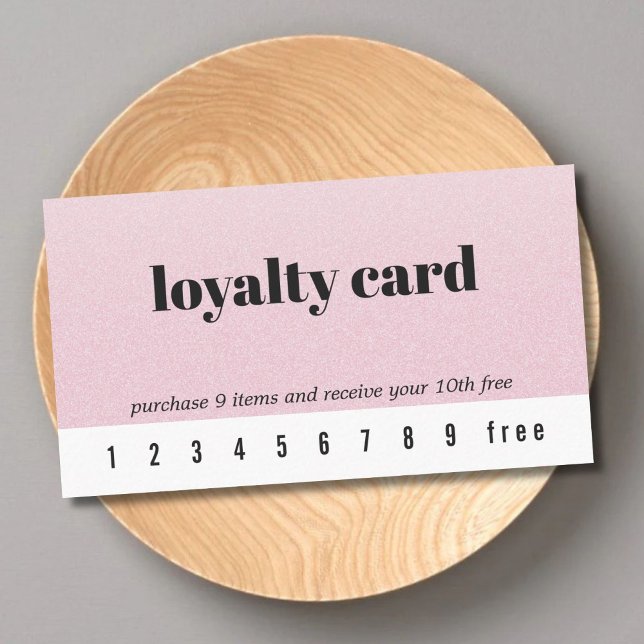 Minimalist Elegant Texture Rose White Loyalty Card (Creator Uploaded)
