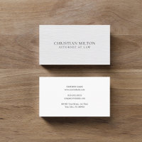 Minimalist Elegant Texture White Attorney at Law