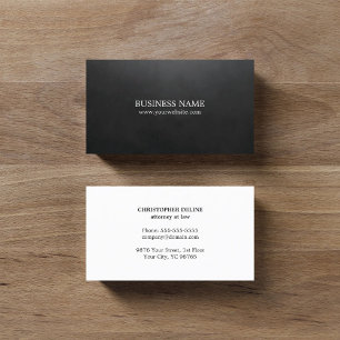 Minimalist Elegant Textured Black Consultant Business Card