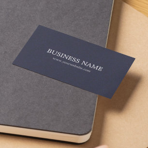Minimalist Elegant Textured Blue Consultant Business Card