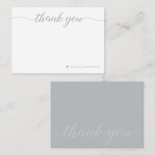 Minimalist Elegant Thank you Script custom small Card