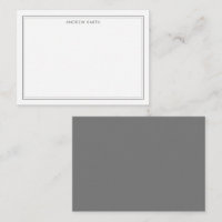 Minimalist Elegant Two Border Professional Grey