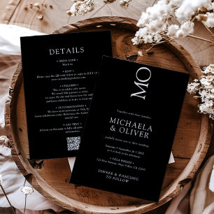 Minimalist Elegant Typography All-In-One Wedding Invitation