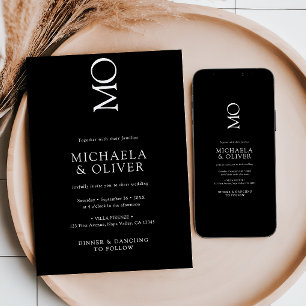 Minimalist Elegant Typography Modern Wedding Invitation