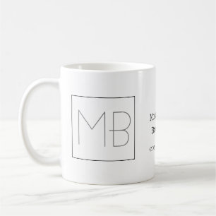 Minimalist Elegant Unique Monogram Coffee Mug