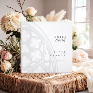 Minimalist Elegant Vintage Gothic Classic Wedding Guest Book