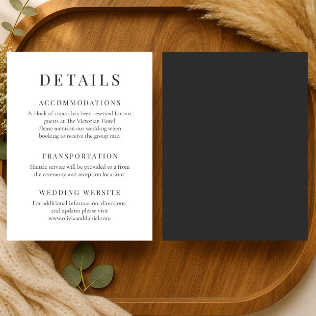 Minimalist Elegant Wedding Details Invitation (Creator Uploaded)