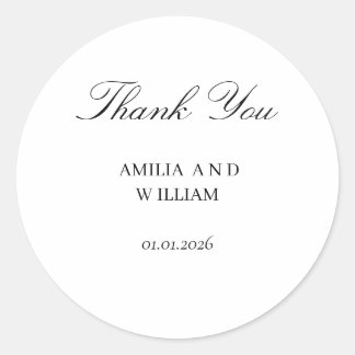 Minimalist Elegant Wedding Envelope Sticker