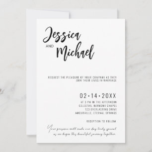 💍 Minimalist Elegant wedding  Invitation