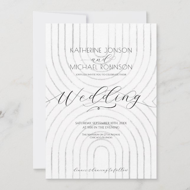 Minimalist elegant Wedding Invitation (Front)