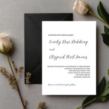Minimalist Elegant Wedding Invitation