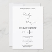 Minimalist Elegant Wedding Invitation