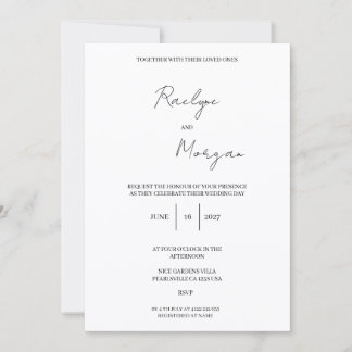 Minimalist Elegant Wedding Invitation