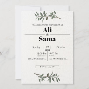  Minimalist Elegant Wedding Invitation   Modern